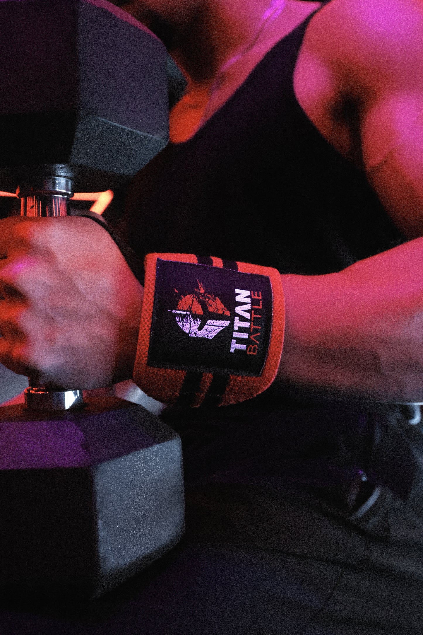 Titan Battle Wrist Wraps – Red & Black