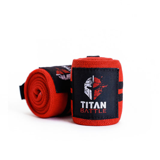 Titan Battle Wrist Wraps – Red & Black