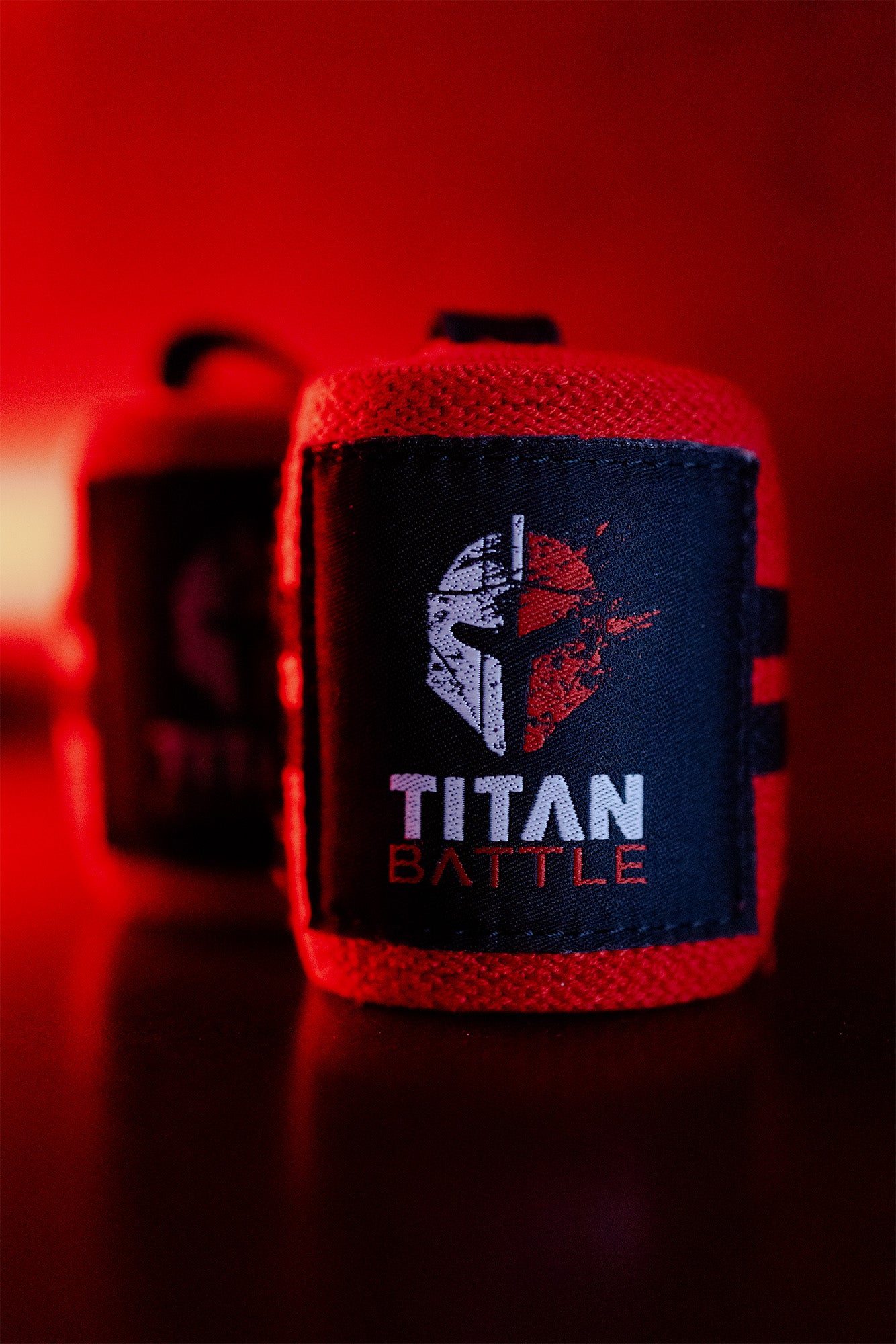 Titan Battle Wrist Wraps – Red & Black